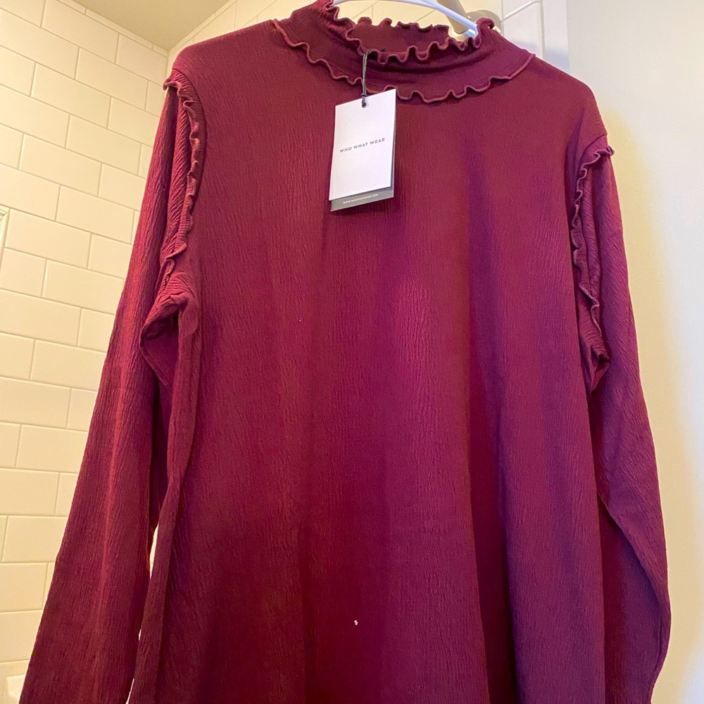 Plus Size Ruffle Long Sleeve Top - Target Who What Wear